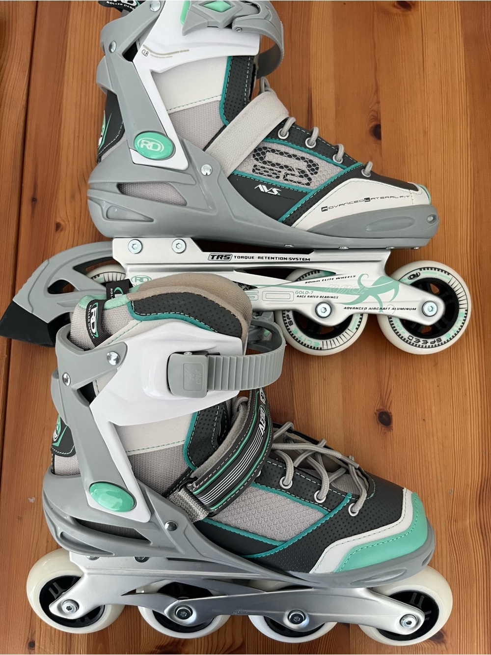 Adjustable Women's Inline Skates - Mint Gray
